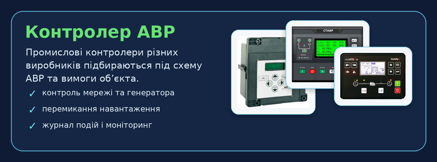 Промислові контролери АВР СТАВР для керування перемиканням, моніторингом і режимами роботи